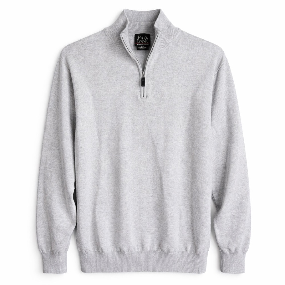 Jos. A. Bank Signature Collection Quarter-Zip Sweater- Size L - Picture 2 of 4